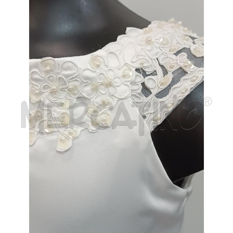 VESTITO BAMBINA BIANCO DA CEREMONIA RICAMO E PERLINE  | Mercatino dell'Usato Torino tenivelli 2