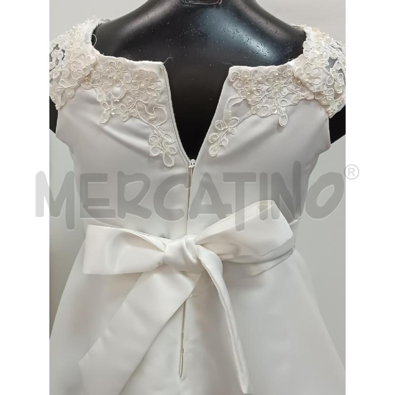 VESTITO BAMBINA BIANCO DA CEREMONIA RICAMO E PERLINE  | Mercatino dell'Usato Torino tenivelli 3