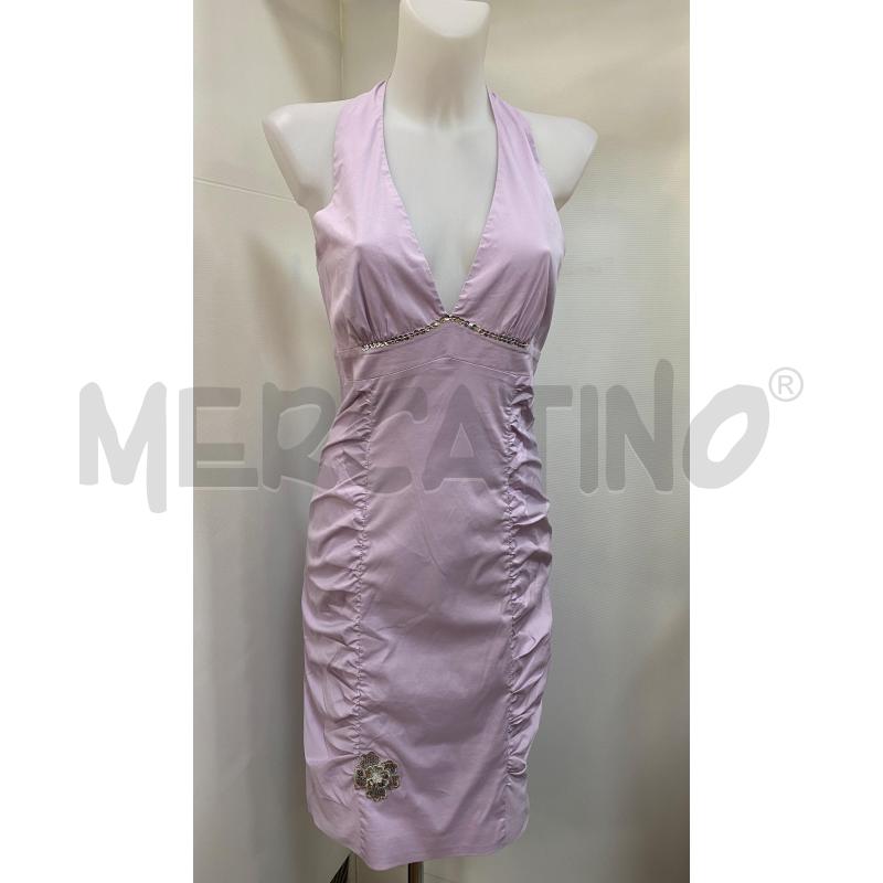 VESTITO DA CEREMONIA DONNA CASTELLANI LILLA CON STRASS | Mercatino dell'Usato Torino tenivelli 1