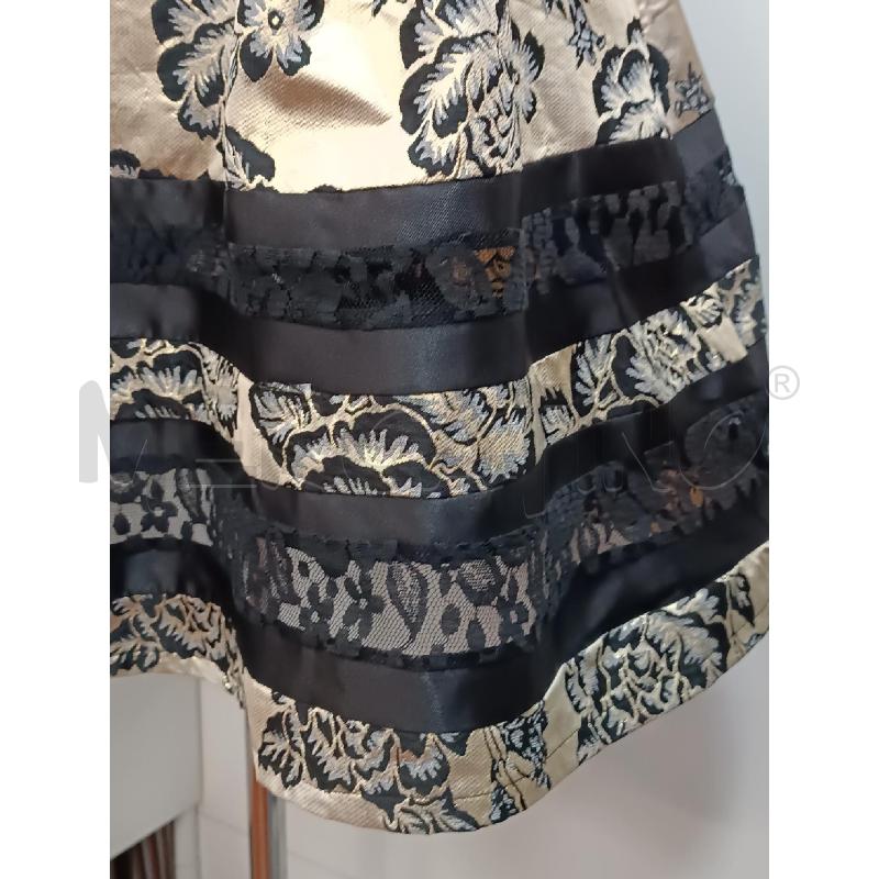 VESTITO DA CEREMONIA DONNA SLIMDORATO FLOREALE PIZZO NERO  | Mercatino dell'Usato Torino tenivelli 3
