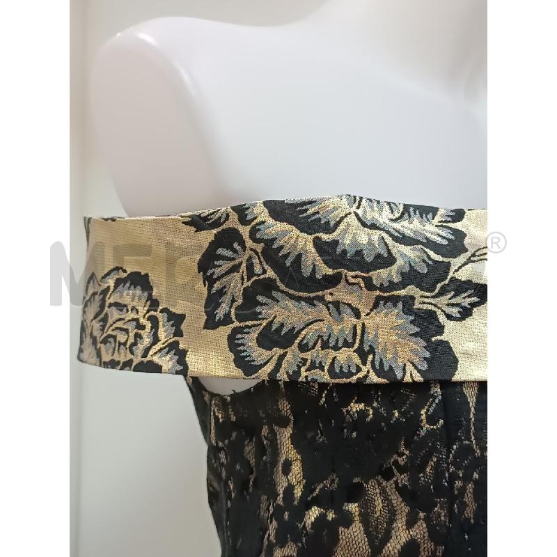 VESTITO DA CEREMONIA DONNA SLIMDORATO FLOREALE PIZZO NERO  | Mercatino dell'Usato Torino tenivelli 5