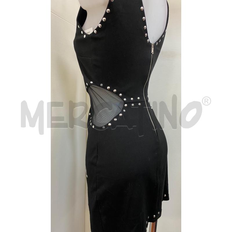 VESTITO DENNY ROSE SMANICATO NERO CON BORCHIE RICAMI FLOREALE | Mercatino dell'Usato Torino tenivelli 5