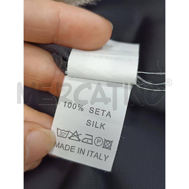 VESTITO DONNA 100% SETA FLOREAALE BLU BEIGE SMANICATO  | Mercatino dell'Usato Torino tenivelli 5