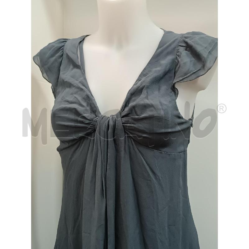 VESTITO DONNA ALYSI GRIGIO 1/2 MANICA 100% SETA  | Mercatino dell'Usato Torino tenivelli 2