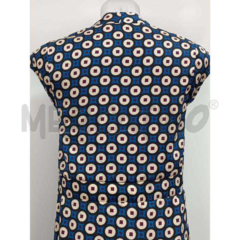 VESTITO DONNA ANONYME BLU GEOMETRIA ROSSO BORDEAUX PANNA  | Mercatino dell'Usato Torino tenivelli 4