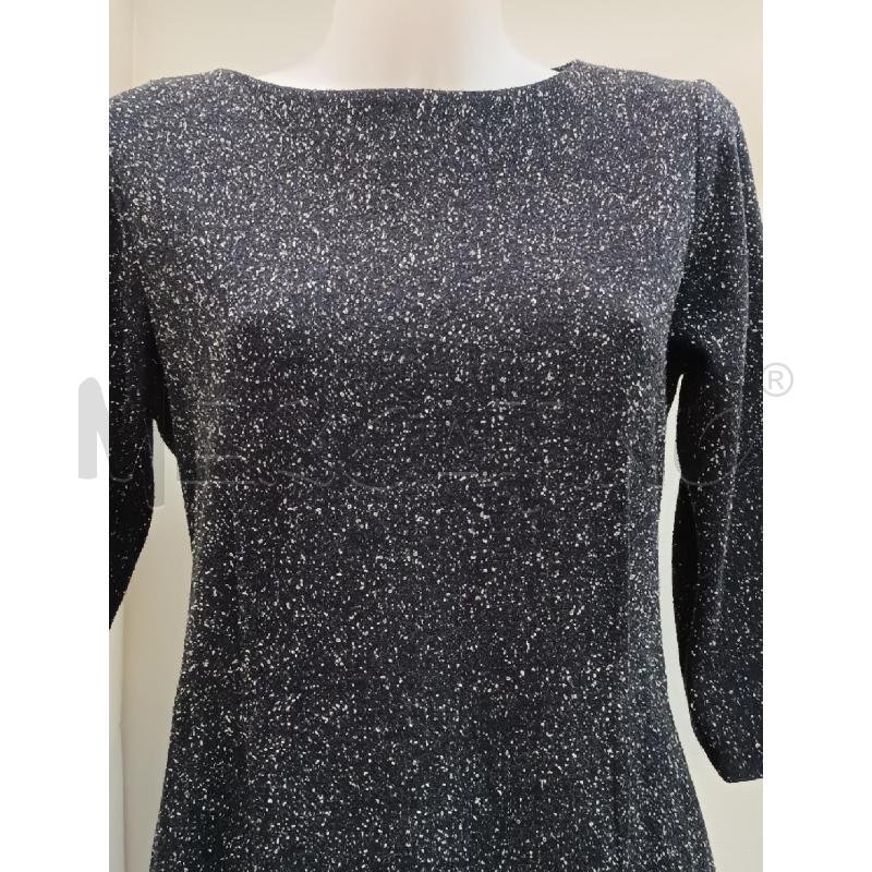VESTITO DONNA ANTONELLI BLU PUNTINI BIANCHI | Mercatino dell'Usato Torino tenivelli 3
