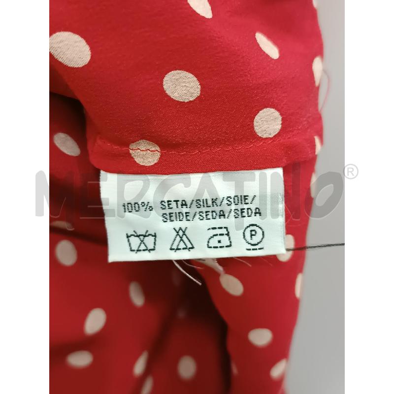 VESTITO DONNA ASPESI ROSSO POIS BIANCHI 100% SETA BRETELLE  | Mercatino dell'Usato Torino tenivelli 5