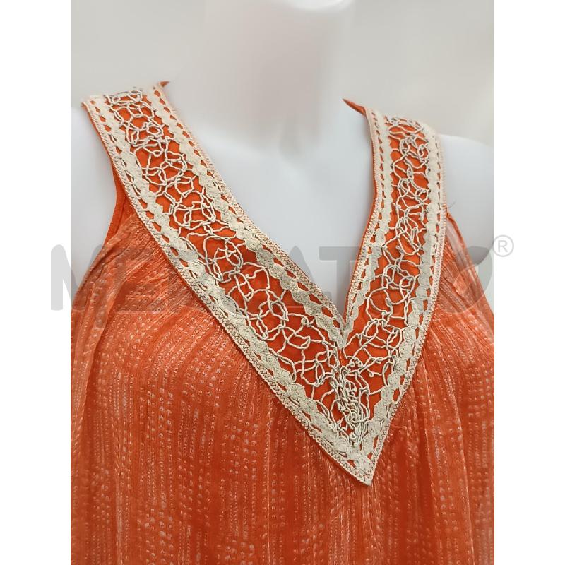 VESTITO DONNA BEATRICE F ARANCIONE SOTTOVESTE + VESTITO  | Mercatino dell'Usato Torino tenivelli 2