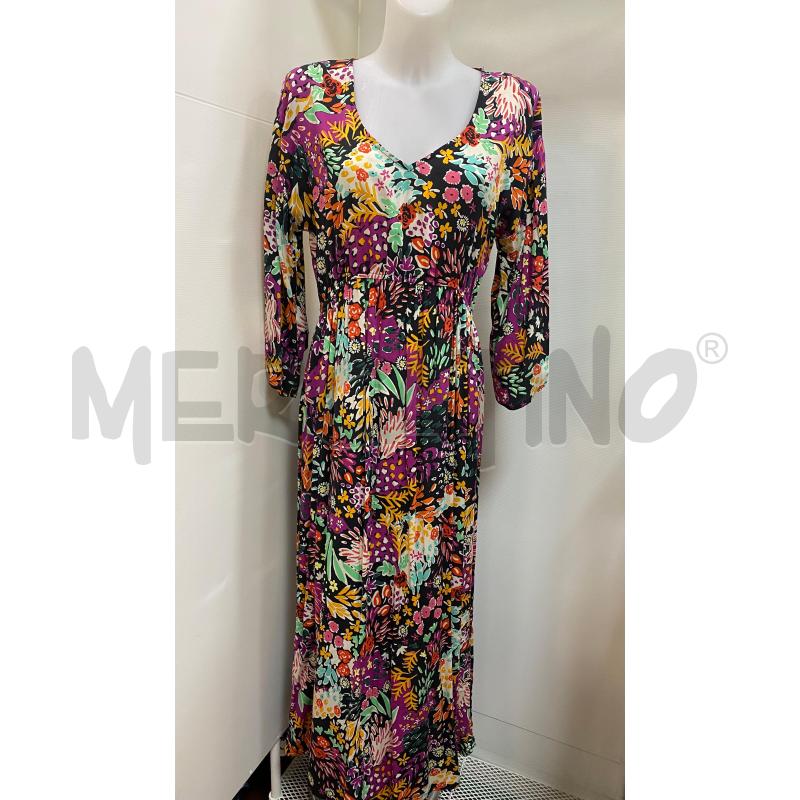 VESTITO DONNA BENETTON MULTICOLORI ROSA ARANCIONE VERDE NERO ... | Mercatino dell'Usato Torino tenivelli 1