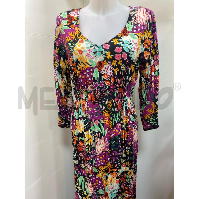 VESTITO DONNA BENETTON MULTICOLORI ROSA ARANCIONE VERDE NERO ... | Mercatino dell'Usato Torino tenivelli 4
