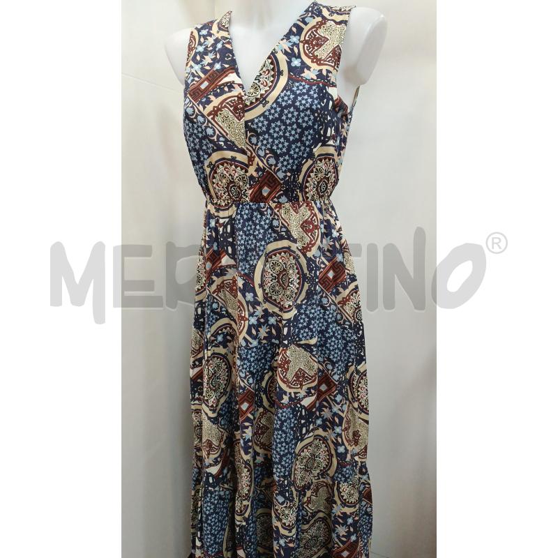 VESTITO DONNA BLUMODE SMANICATO FANTASIA BLUNOTTE BEIGE BORDEAUX  | Mercatino dell'Usato Torino tenivelli 1