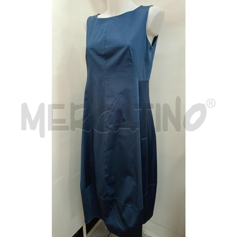VESTITO DONNA BLU SMANICATO MADE ITALY TASCHE DAVANTI  | Mercatino dell'Usato Torino tenivelli 1