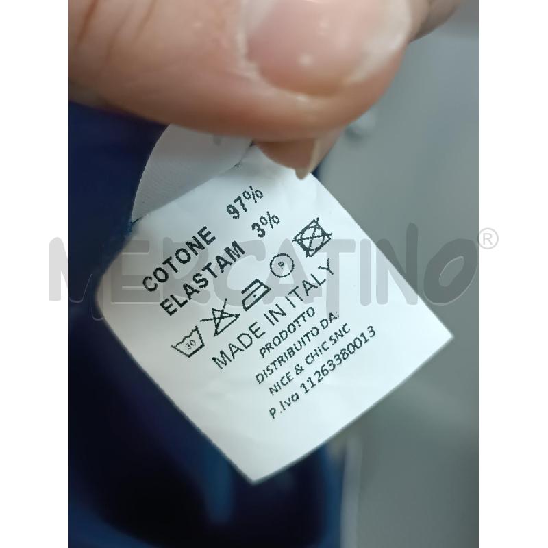 VESTITO DONNA BLU SMANICATO MADE ITALY TASCHE DAVANTI  | Mercatino dell'Usato Torino tenivelli 5