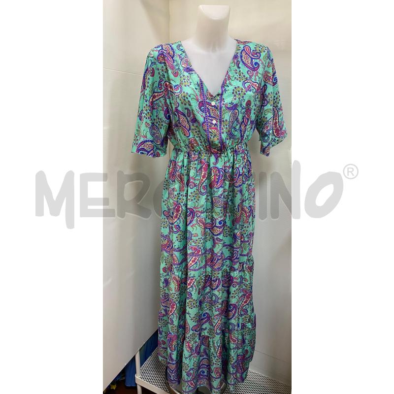VESTITO DONNA BOLD&BEAUTIFUL TURCHESE ARABESCHE FIORI VIOLA ROSA 1/2 MANICA  | Mercatino dell'Usato Torino tenivelli 1