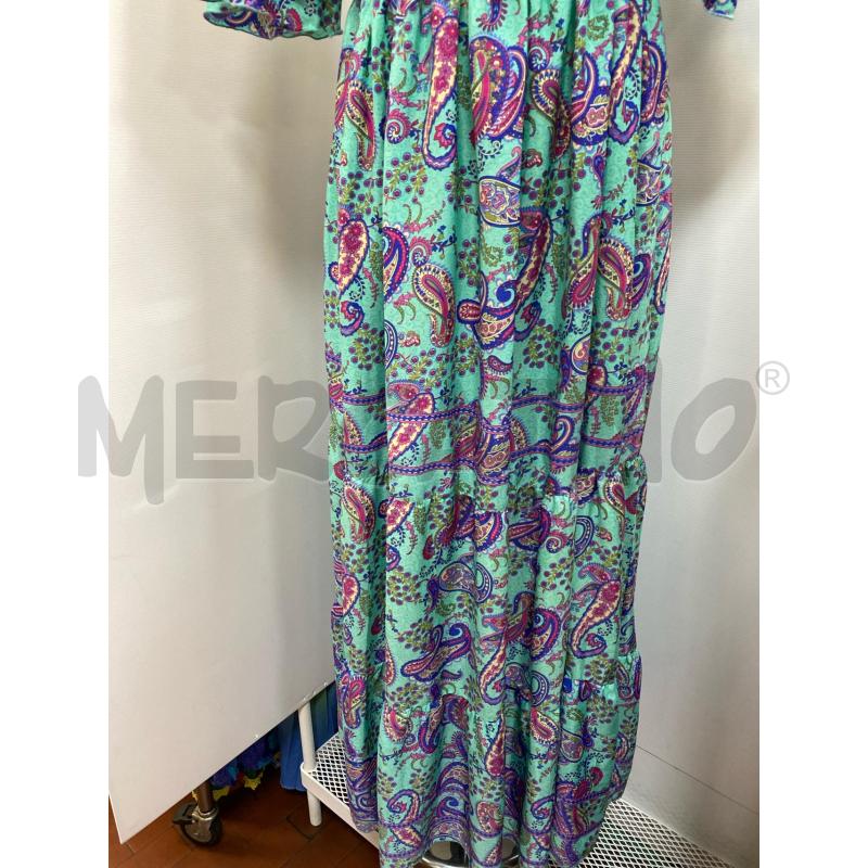 VESTITO DONNA BOLD&BEAUTIFUL TURCHESE ARABESCHE FIORI VIOLA ROSA 1/2 MANICA  | Mercatino dell'Usato Torino tenivelli 3