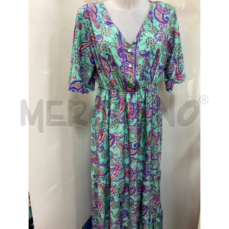 VESTITO DONNA BOLD&BEAUTIFUL TURCHESE ARABESCHE FIORI VIOLA ROSA 1/2 MANICA  | Mercatino dell'Usato Torino tenivelli 4