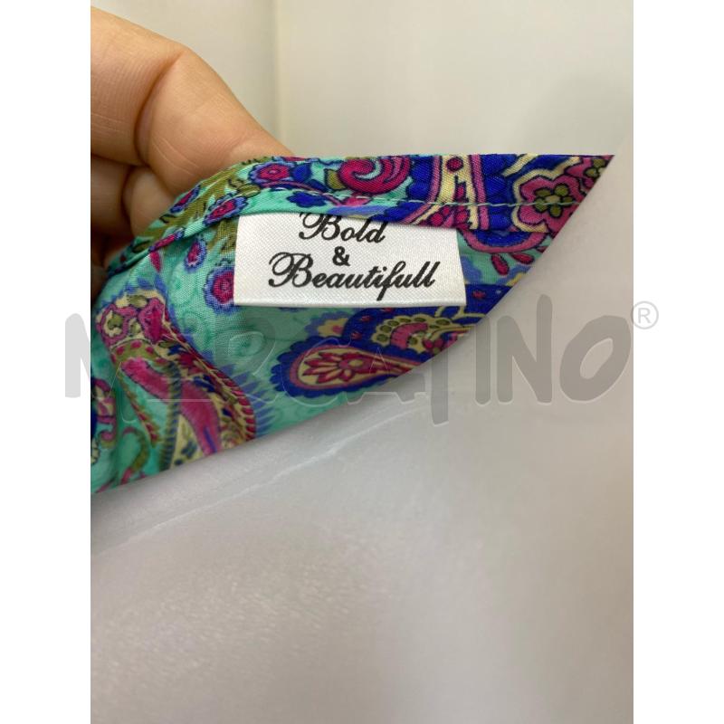 VESTITO DONNA BOLD&BEAUTIFUL TURCHESE ARABESCHE FIORI VIOLA ROSA 1/2 MANICA  | Mercatino dell'Usato Torino tenivelli 5