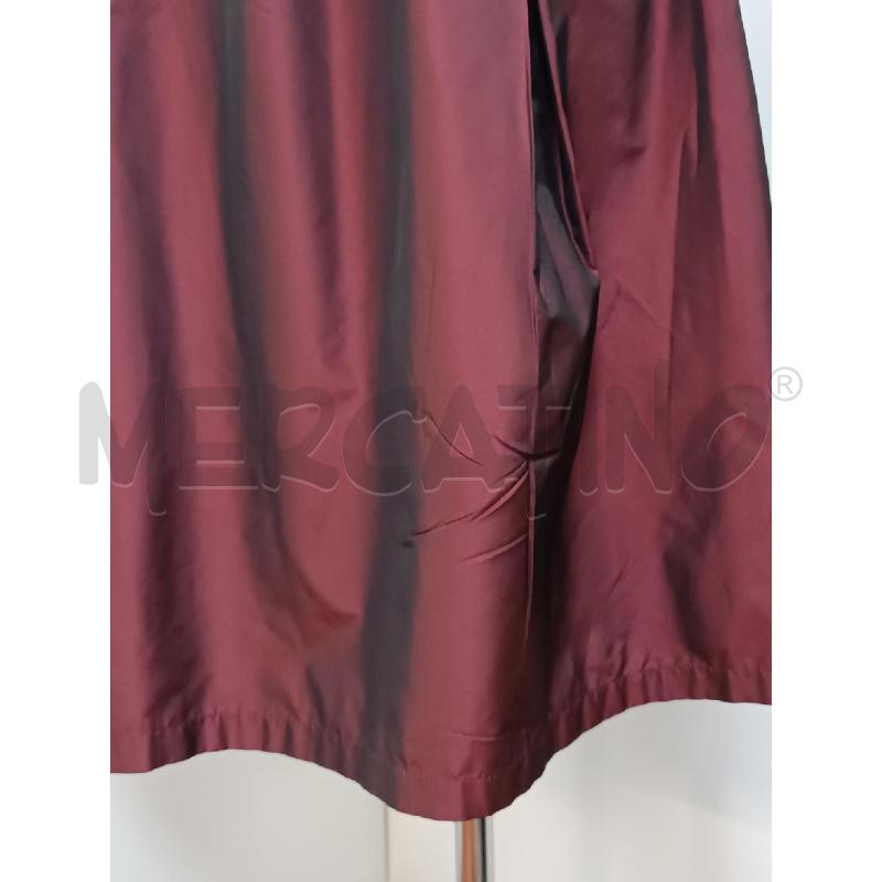 VESTITO DONNA BORDEAUX SATINATO SMANICATO SENZA ETICHETTE  | Mercatino dell'Usato Torino tenivelli 3