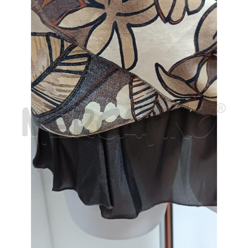 VESTITO DONNA BORGOFIORI MARRONE FLOREALE BEIGE BRETELLE  | Mercatino dell'Usato Torino tenivelli 3