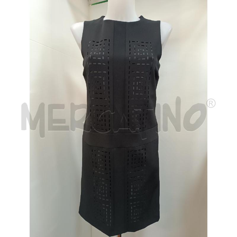 VESTITO DONNA COMPAGNIA ITALIANA NERO TRAFORATO GEOMETRICO SMANICATO  | Mercatino dell'Usato Torino tenivelli 1