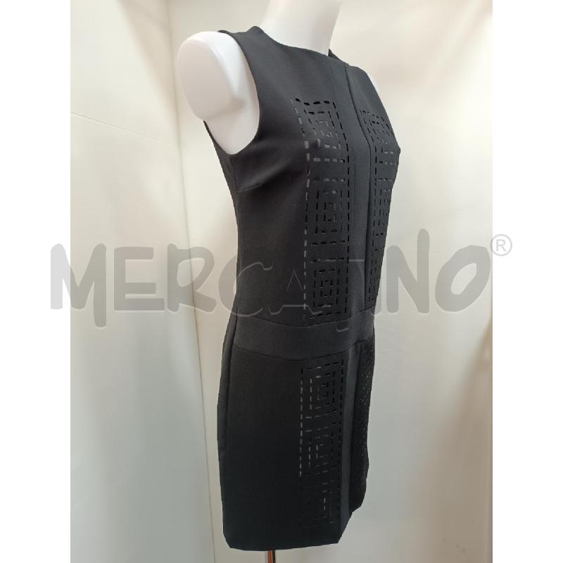 VESTITO DONNA COMPAGNIA ITALIANA NERO TRAFORATO GEOMETRICO SMANICATO  | Mercatino dell'Usato Torino tenivelli 3