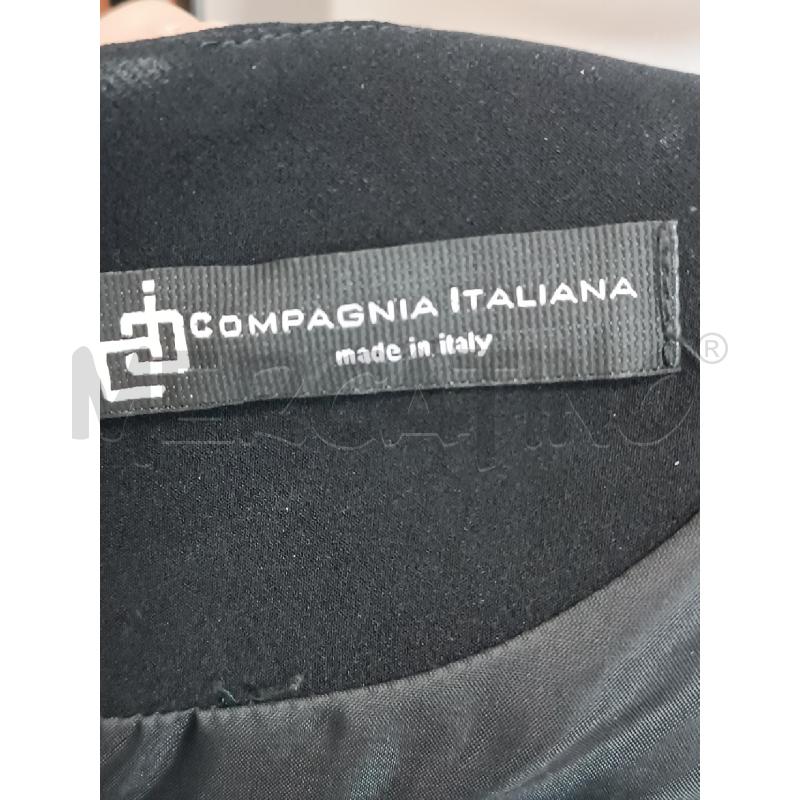 VESTITO DONNA COMPAGNIA ITALIANA NERO TRAFORATO GEOMETRICO SMANICATO  | Mercatino dell'Usato Torino tenivelli 5