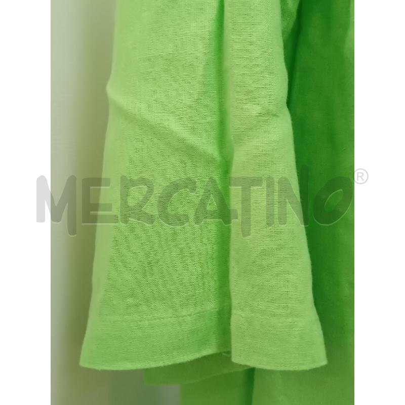 VESTITO DONNA COPRICOSTUME VERDE ACIDO 100% LINO LES COPAINS  | Mercatino dell'Usato Torino tenivelli 3