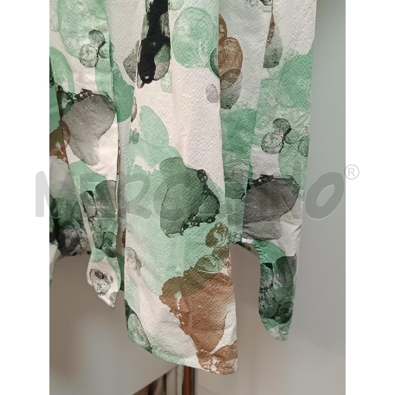 VESTITO DONNA COS 1/2MANICA FANTASIA VERDE BIANCO MARRONE | Mercatino dell'Usato Torino tenivelli 3