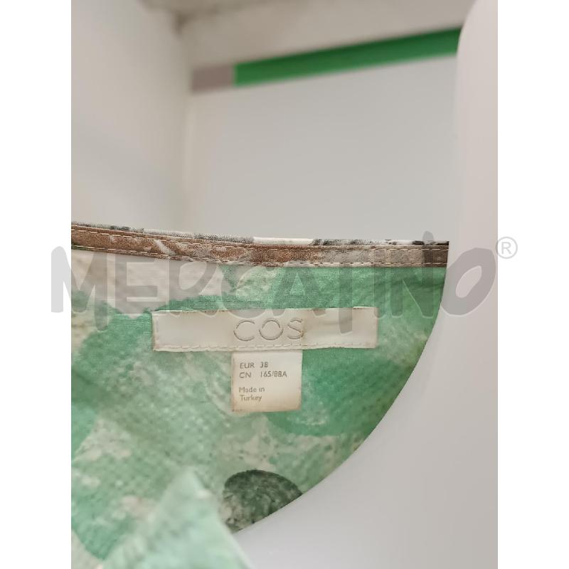 VESTITO DONNA COS 1/2MANICA FANTASIA VERDE BIANCO MARRONE | Mercatino dell'Usato Torino tenivelli 5