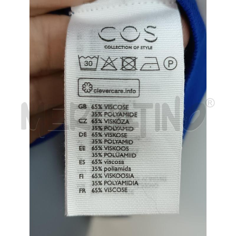 VESTITO DONNA COS DI MAGLIA BLU 1/2MANICA VOLANT | Mercatino dell'Usato Torino tenivelli 4