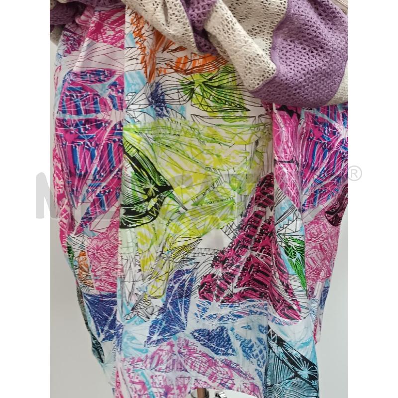 VESTITO DONNA CUSTO VIOLA BEIGE FARFALLE ROSA LAVORAZIONE UCCINETTO  | Mercatino dell'Usato Torino tenivelli 4
