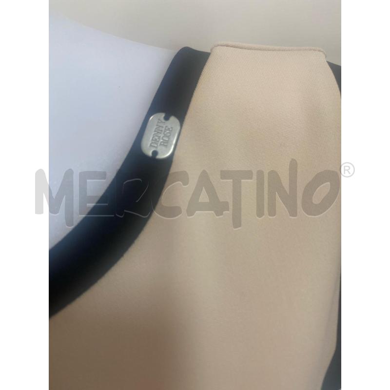 VESTITO DONNA DENNY ROSE SMANICATO BEIGE NERO | Mercatino dell'Usato Torino tenivelli 5
