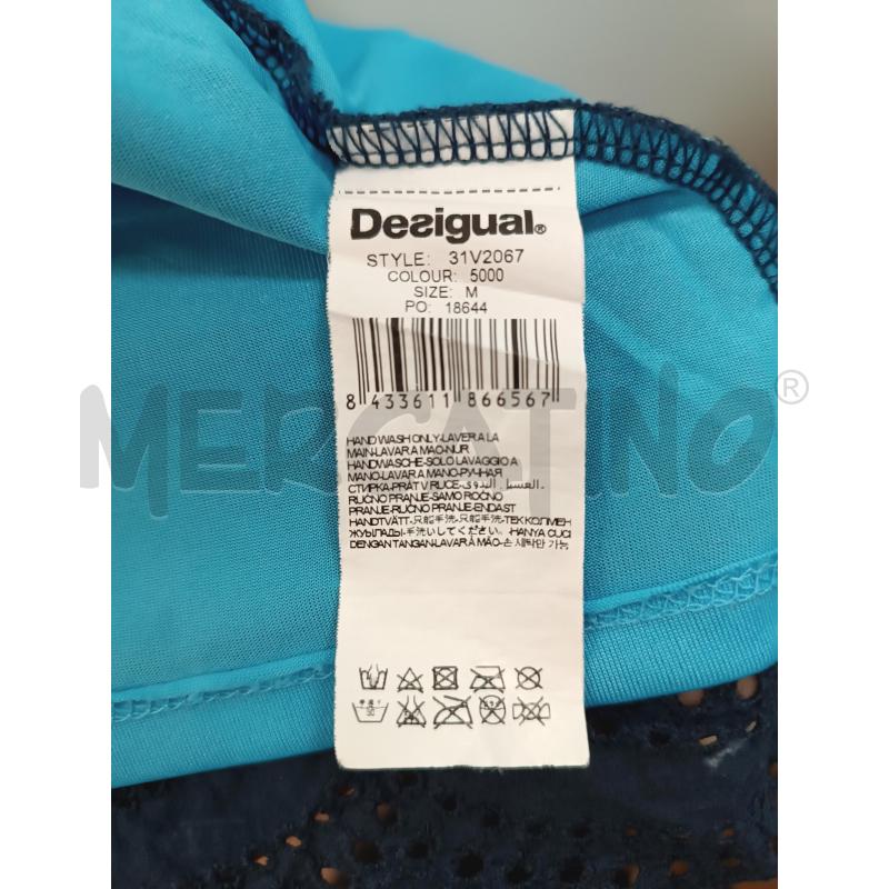 VESTITO DONNA DESIGUAL BLU FANTASIA BIANCA SMANICATO | Mercatino dell'Usato Torino tenivelli 5