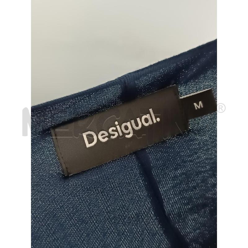 VESTITO DONNA DESIGUAL BLU FANTASIA FELINO E VEGETALE  | Mercatino dell'Usato Torino tenivelli 5