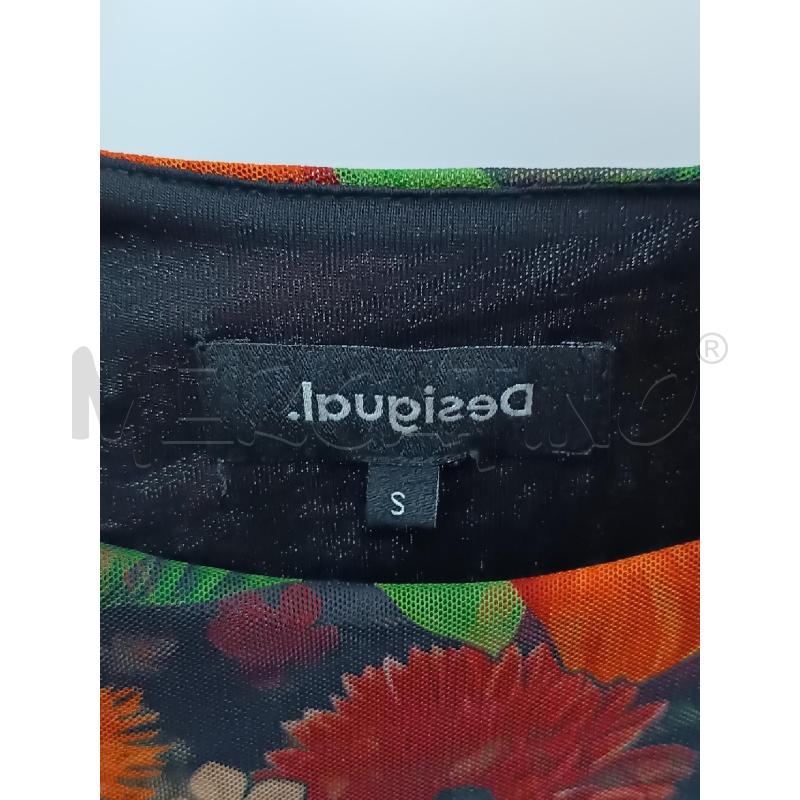 VESTITO DONNA DESIGUAL NERO FLOREALE ARANCIONE ROSSO VOLLANT  | Mercatino dell'Usato Torino tenivelli 4