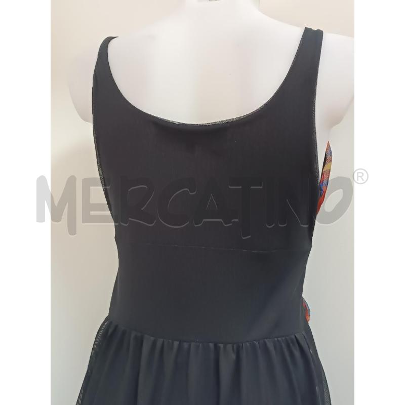 VESTITO DONNA DESIGUAL NERO SMANICATO FANTASIA FARFALLE  | Mercatino dell'Usato Torino tenivelli 4