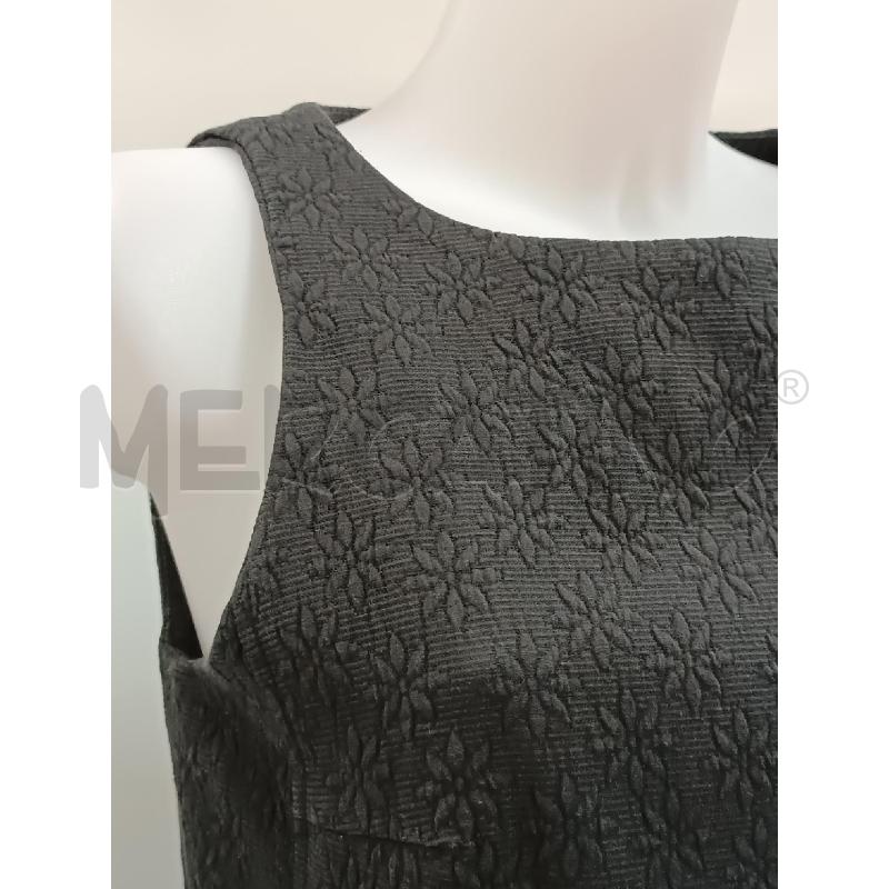 VESTITO DONNA DESIGUAL NERO SMANICATO TASCHE CON FANTASIA BIANCA  | Mercatino dell'Usato Torino tenivelli 2