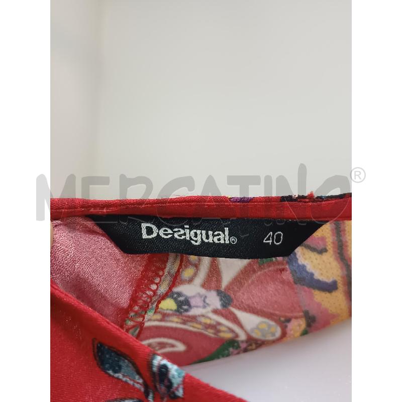 VESTITO DONNA DESIGUAL ROSSOFLOREALE CON FIOCCO ALLA VITA  | Mercatino dell'Usato Torino tenivelli 5