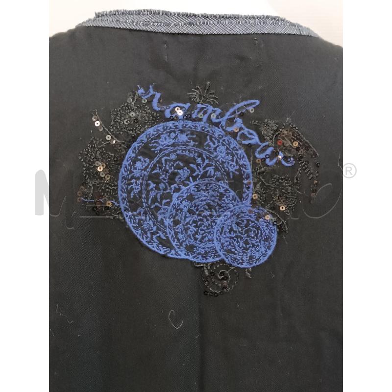 VESTITO DONNA DESIGUAL SMANICATO BLU RIGHE E FANTASIE  | Mercatino dell'Usato Torino tenivelli 4
