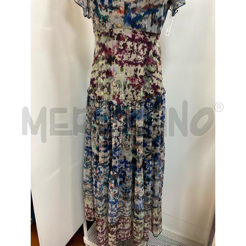 VESTITO DONNA DESIGUAL TULLE MELANGE BLU ROSA 1/2MANICA | Mercatino dell'Usato Torino tenivelli 3