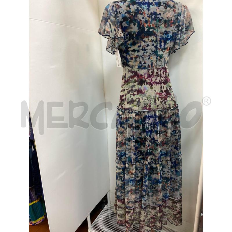 VESTITO DONNA DESIGUAL TULLE MELANGE BLU ROSA 1/2MANICA | Mercatino dell'Usato Torino tenivelli 4