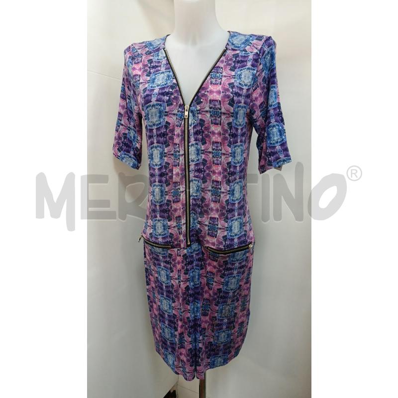 VESTITO DONNA DESIGUAL VIOLA ROSA BLU | Mercatino dell'Usato Torino tenivelli 1