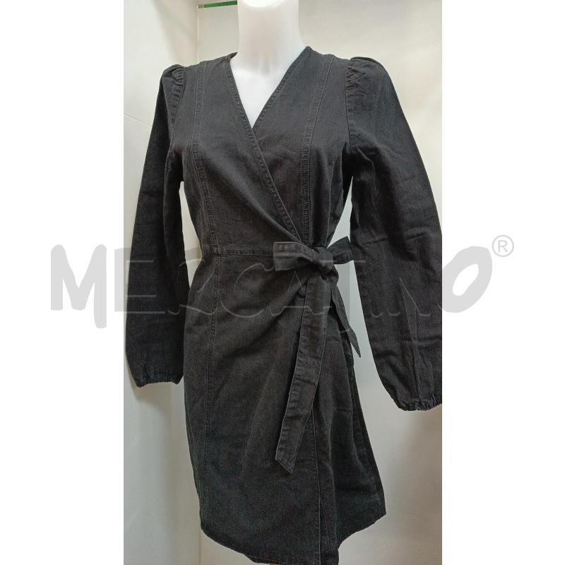 VESTITO DONNA DI JEANS NERO MANICA LUNGA  | Mercatino dell'Usato Torino tenivelli 1