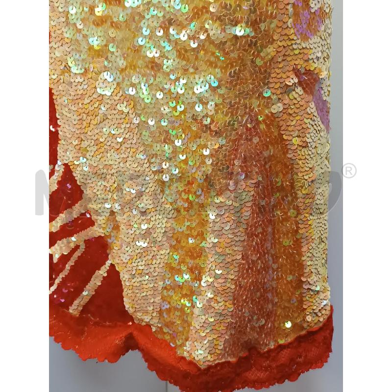 VESTITO DONNA DOLCE RIBELLE BRETELLE PAILLETTE GIALLO ROSSO VIOLA | Mercatino dell'Usato Torino tenivelli 3