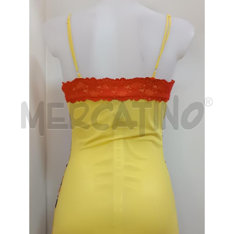 VESTITO DONNA DOLCE RIBELLE BRETELLE PAILLETTE GIALLO ROSSO VIOLA | Mercatino dell'Usato Torino tenivelli 4