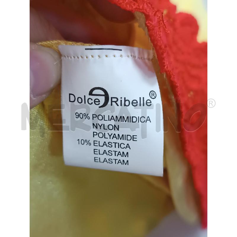 VESTITO DONNA DOLCE RIBELLE BRETELLE PAILLETTE GIALLO ROSSO VIOLA | Mercatino dell'Usato Torino tenivelli 5
