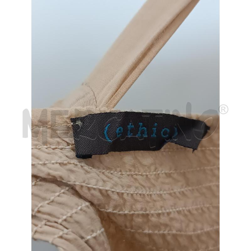 VESTITO DONNA ETHIC BEIGE GRIGIO BRETELLE LUNGO  | Mercatino dell'Usato Torino tenivelli 4
