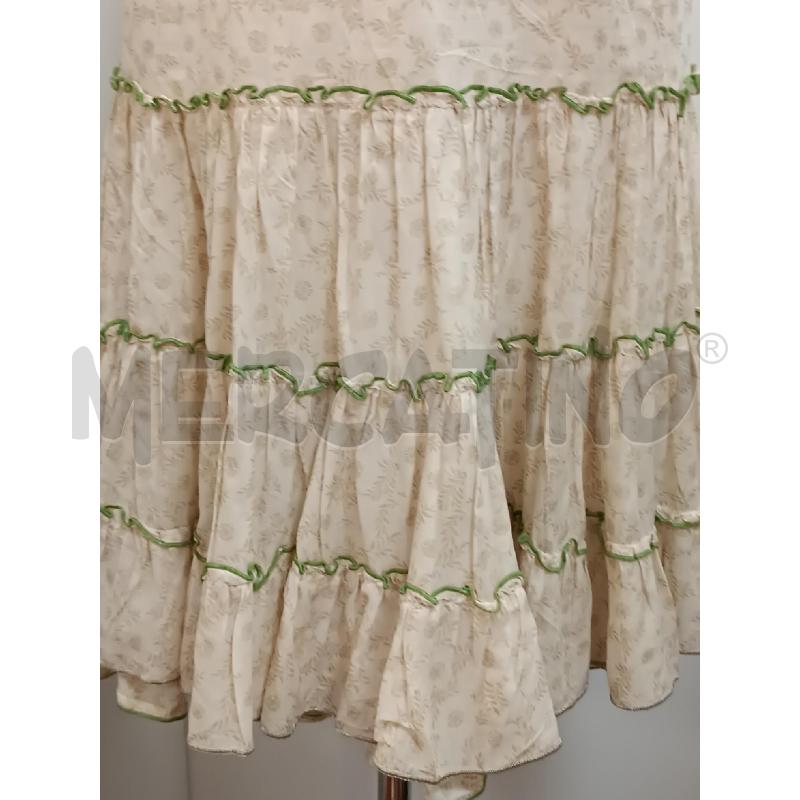 VESTITO DONNA ETICHETTA TOY G BEIGE FIORELLINI BRETELLE VERDI  | Mercatino dell'Usato Torino tenivelli 3