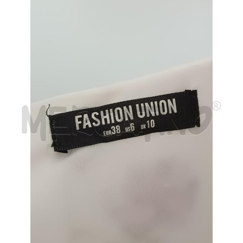 VESTITO DONNA FASHION UNION BIANCO BRETELLE FIORELLINI ROSA VIOLA  | Mercatino dell'Usato Torino tenivelli 5