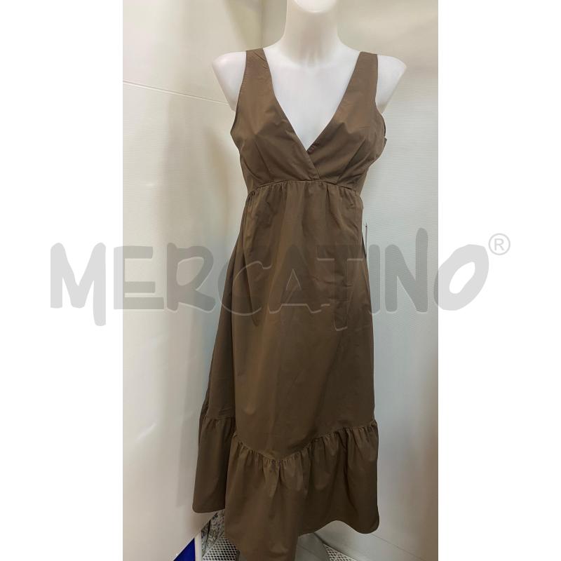 VESTITO DONNA FRACOMINA MARRONE SMANICATO FIOCCO NELLA SCHIENA  | Mercatino dell'Usato Torino tenivelli 1